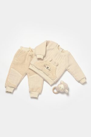 Set bluză dublată și pantaloni Ursuleț
