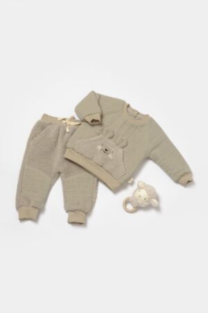 Set bluză dublată și pantaloni Ursuleț