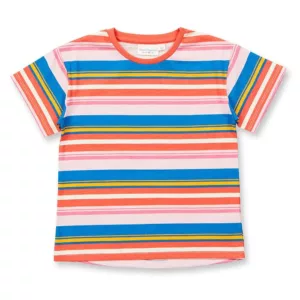 tricou cu dungi multicolore