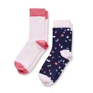 set 2 perechi de șosete - navy/rose